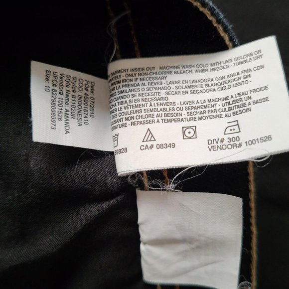 Upcycled Midi Skirt Size 10 Black Lace Panel Embellished Flower Hippie - Picture 9 of 9